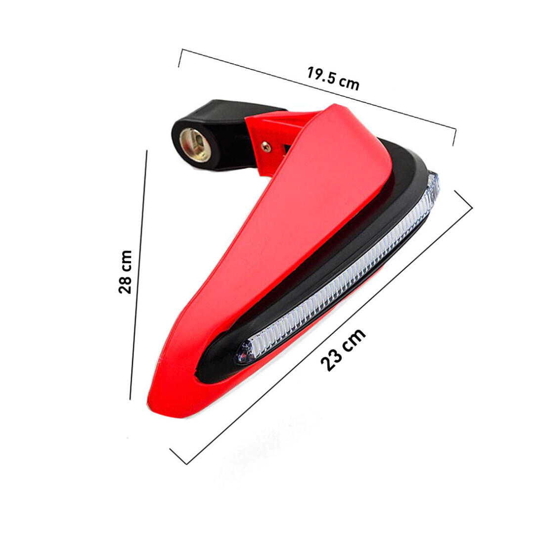 KNMASTER Knmaster Evrensel Motosiklet Led Sinyalli Elcik Koruma Kırmızı