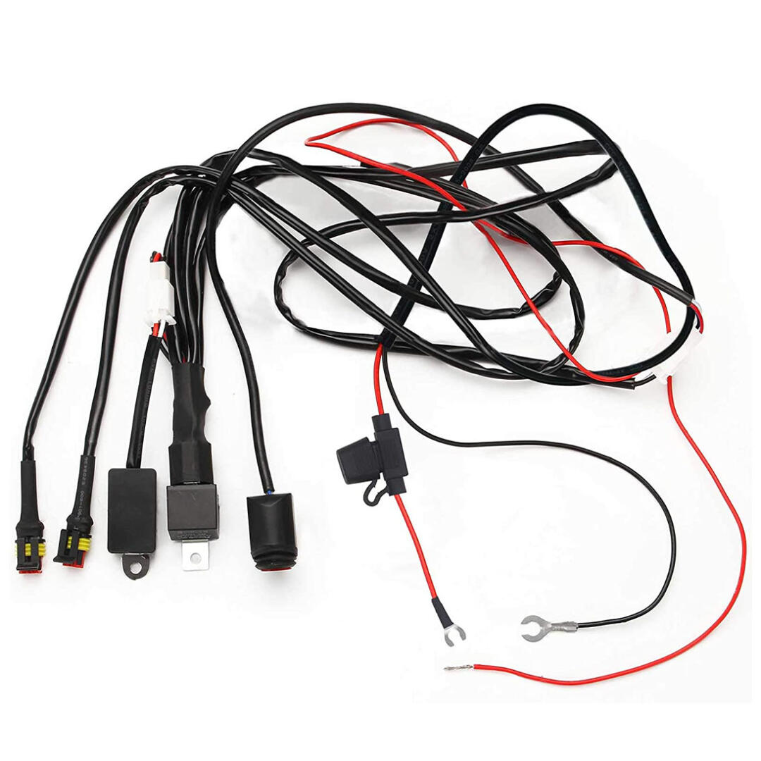 KNMASTER Knmaster Motosiklet Led Sis Farı 3 Modlu Sigortalı Aç Kapa Butonlu Çakar Devresi