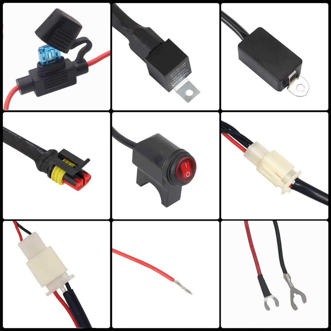 KNMASTER Knmaster Motosiklet Led Sis Farı 3 Modlu Sigortalı Aç Kapa Butonlu Çakar Devresi