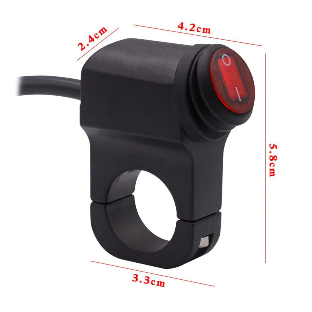 KNMASTER Knmaster Motosiklet Led Sis Farı 3 Modlu Sigortalı Aç Kapa Butonlu Çakar Devresi