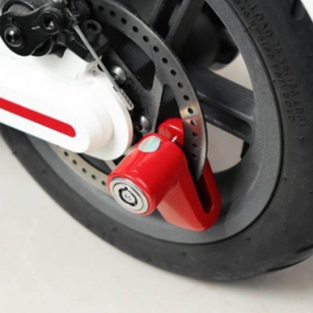 Armor 715 MV Paslanmaz Çelik İkaz Kablolu Motosiklet Fren Disk Kilidi Kırmızı