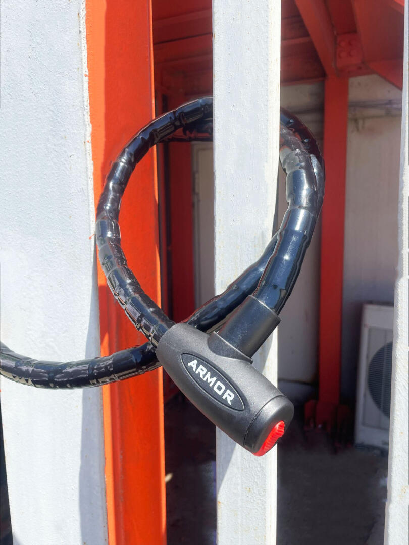 Armor 740 MV 2M Halat Motosiklet Bisiklet Kilidi Siyah