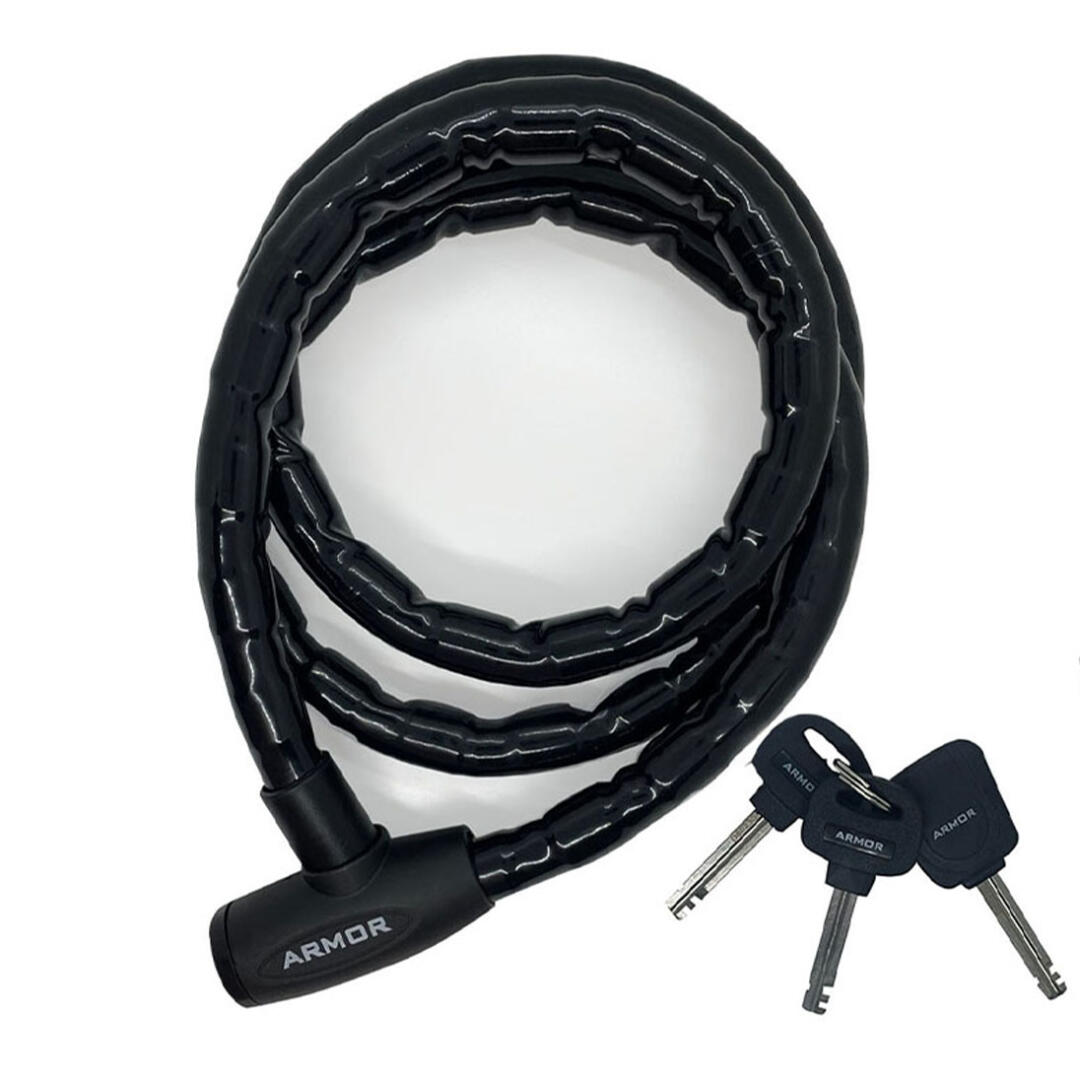 Armor 740 MV 2M Halat Motosiklet Bisiklet Kilidi Siyah