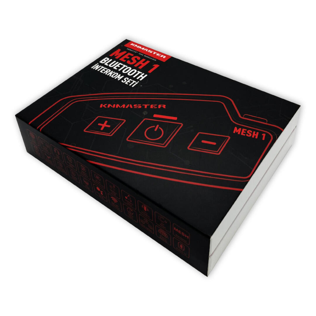 KNMASTER Knmaster MESH 1 Motosiklet Kask İnterkom Bluetooth Intercom Kulaklık Seti