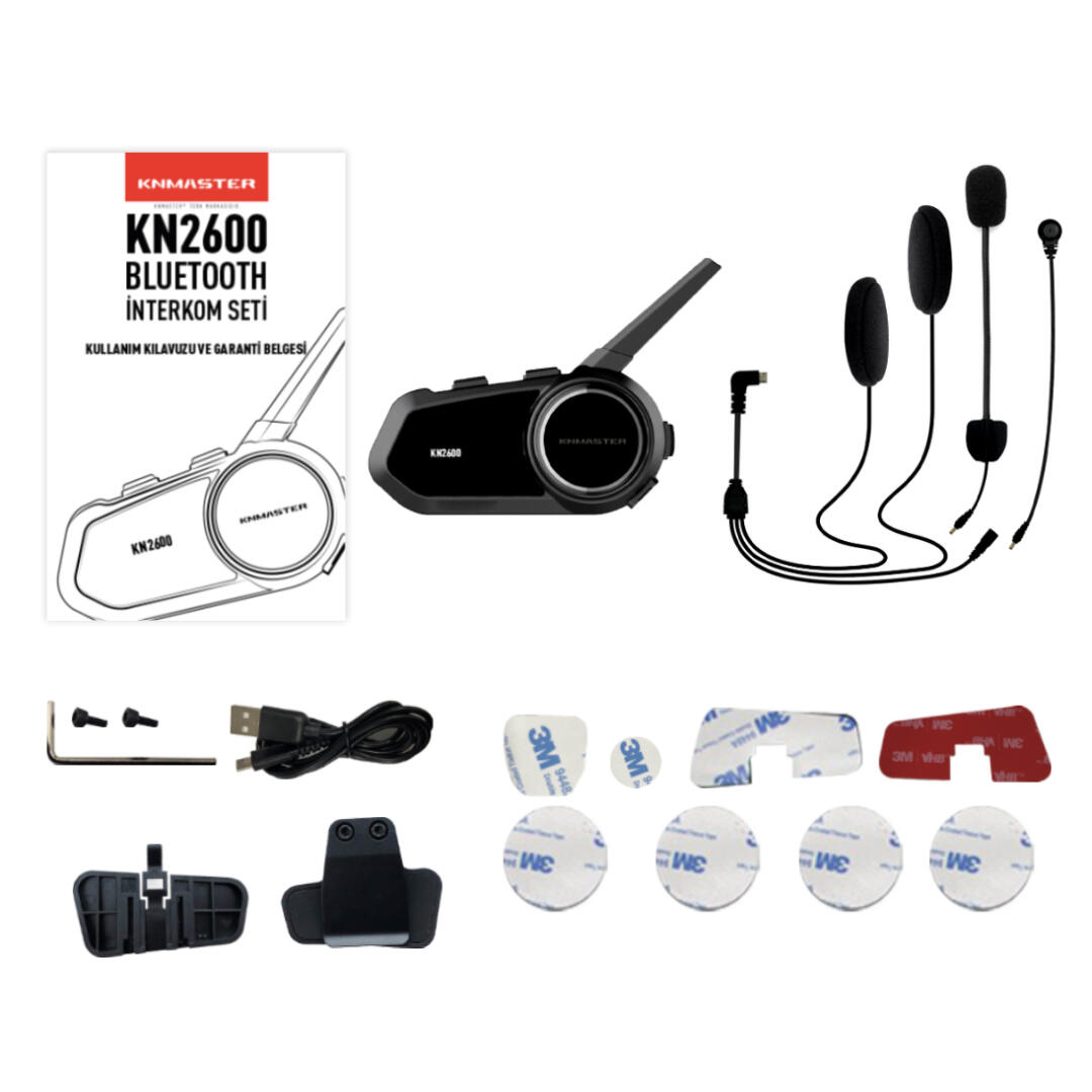 KNMASTER Knmaster KN2600 Motosiklet Kask İnterkom Bluetooth Intercom Kulaklık Seti