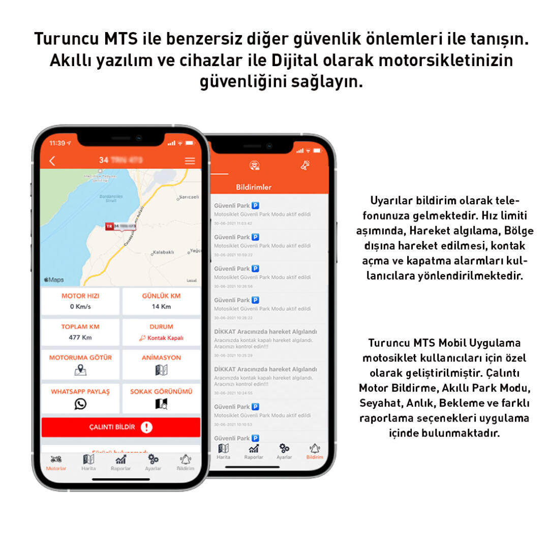 Envepo Turuncu Turuncu Motosiklet Takip Sistemi 12 Aylık + Buzzer (Sesli Alarm)
