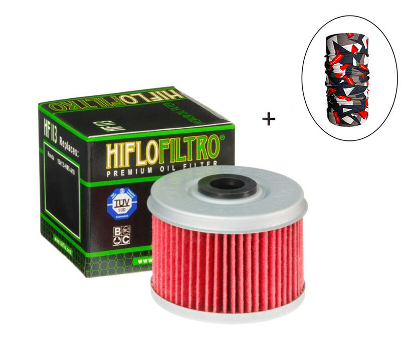 Hiflo Filtro HİFLO HF 113 YAĞ FİLTRESİ + Knmaster Bandana Hediyeli (STOK SORARAK ALINIZ)