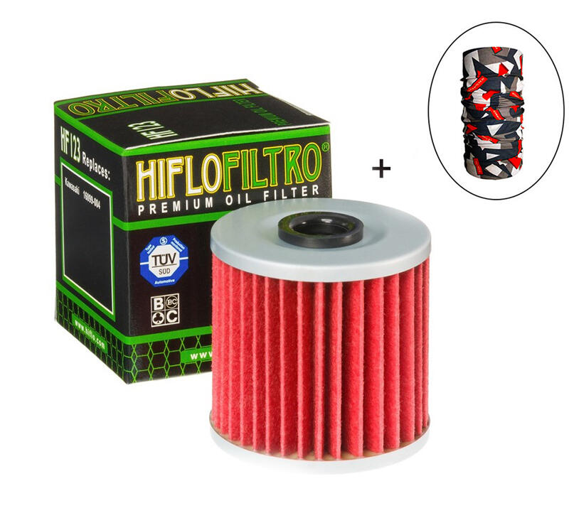 Hiflo Filtro HİFLO HF 123 YAĞ FİLTRESİ + Knmaster Bandana Hediyeli (STOK SORARAK ALINIZ)