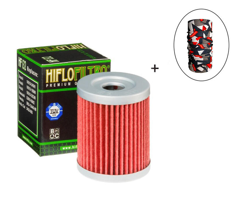 Hiflo Filtro HİFLO HF 132 YAĞ FİLTRESİ + Knmaster Bandana Hediyeli (STOK SORARAK ALINIZ)