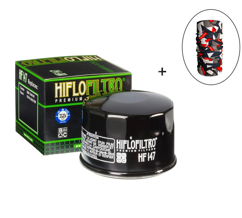 Hiflo Filtro HİFLO HF 147 YAĞ FİLTRESİ + Knmaster Bandana Hediyeli (STOK SORARAK ALINIZ)