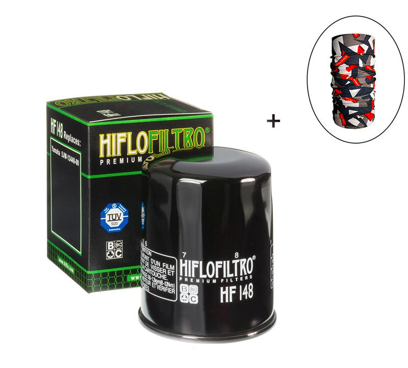 Hiflo Filtro HİFLO HF 148 YAĞ FİLTRESİ + Knmaster Bandana Hediyeli (STOK SORARAK ALINIZ)