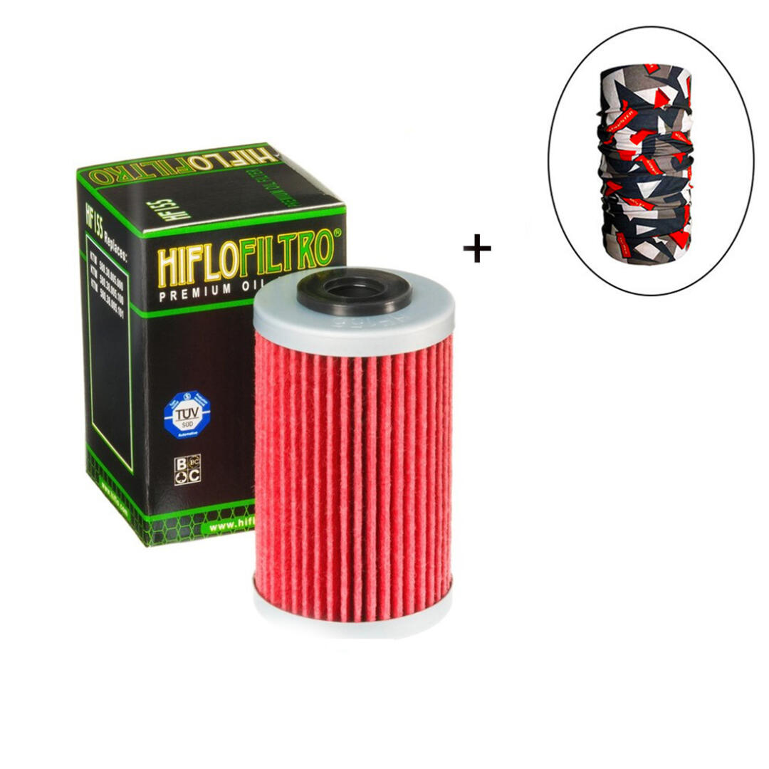 Hiflo Filtro HİFLO HF 155 YAĞ FİLTRESİ + Knmaster Bandana Hediyeli (STOK SORARAK ALINIZ)