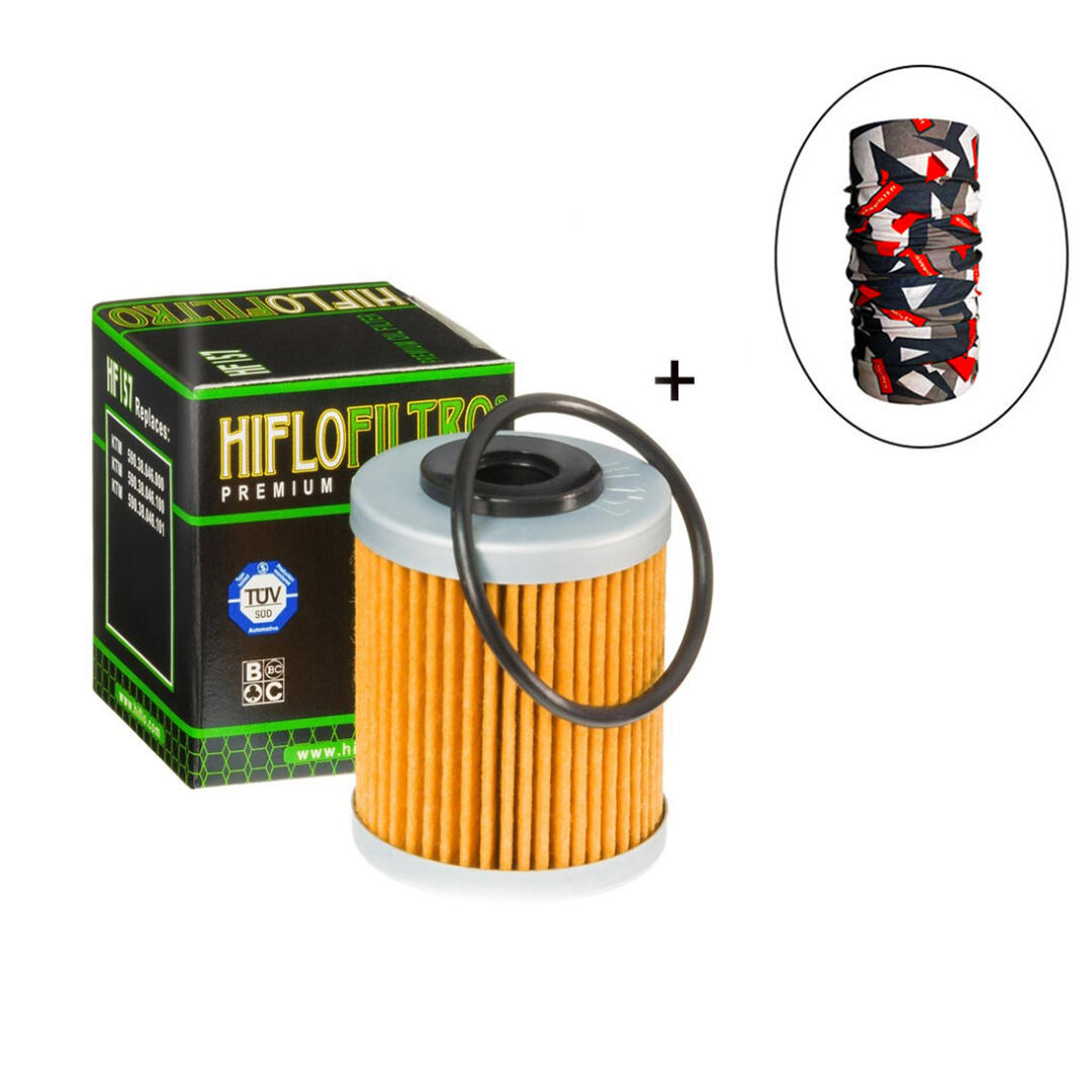 Hiflo Filtro HİFLO HF 157 YAĞ FİLTRESİ + Knmaster Bandana Hediyeli (STOK SORARAK ALINIZ)
