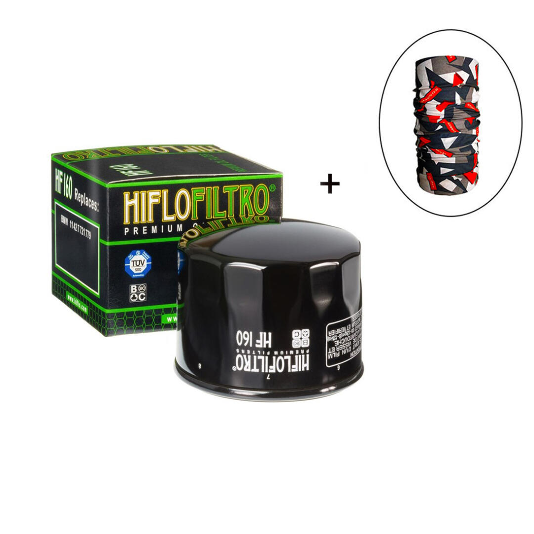 Hiflo Filtro HİFLO HF 160 YAĞ FİLTRESİ + Knmaster Bandana Hediyeli (STOK SORARAK ALINIZ)