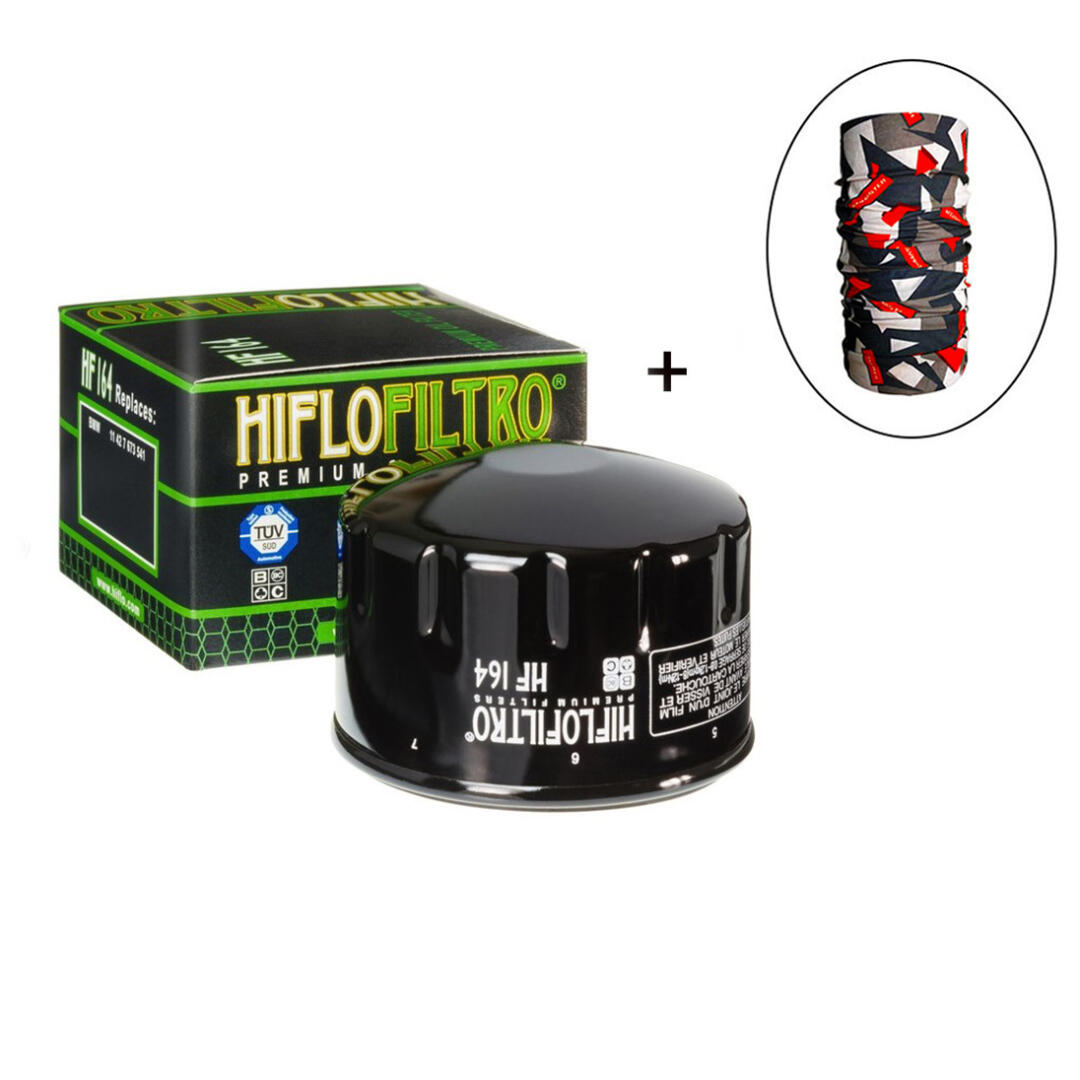 Hiflo Filtro HİFLO HF 164 YAĞ FİLTRESİ + Knmaster Bandana Hediyeli (STOK SORARAK ALINIZ)