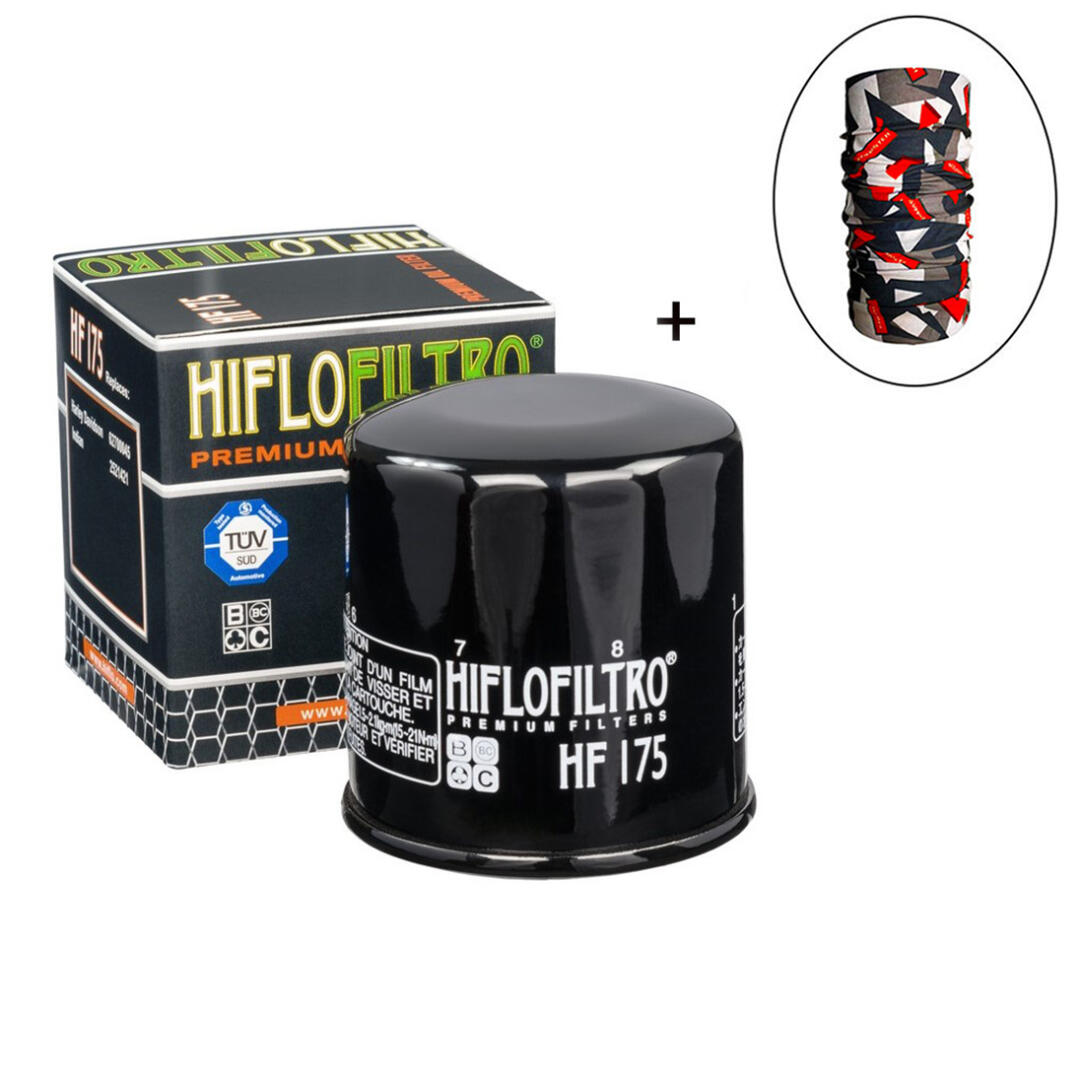 Hiflo Filtro HİFLO HF 175 YAĞ FİLTRESİ + Knmaster Bandana Hediyeli (STOK SORARAK ALINIZ)