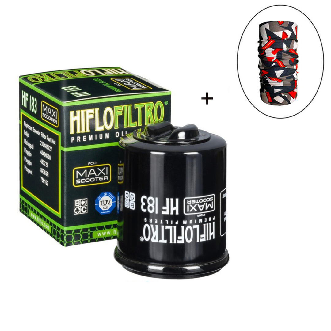Hiflo Filtro HİFLO HF 183 YAĞ FİLTRESİ + Knmaster Bandana Hediyeli (STOK SORARAK ALINIZ)