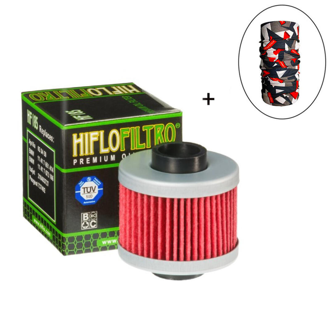 Hiflo Filtro HİFLO HF 185 YAĞ FİLTRESİ + Knmaster Bandana Hediyeli (STOK SORARAK ALINIZ)