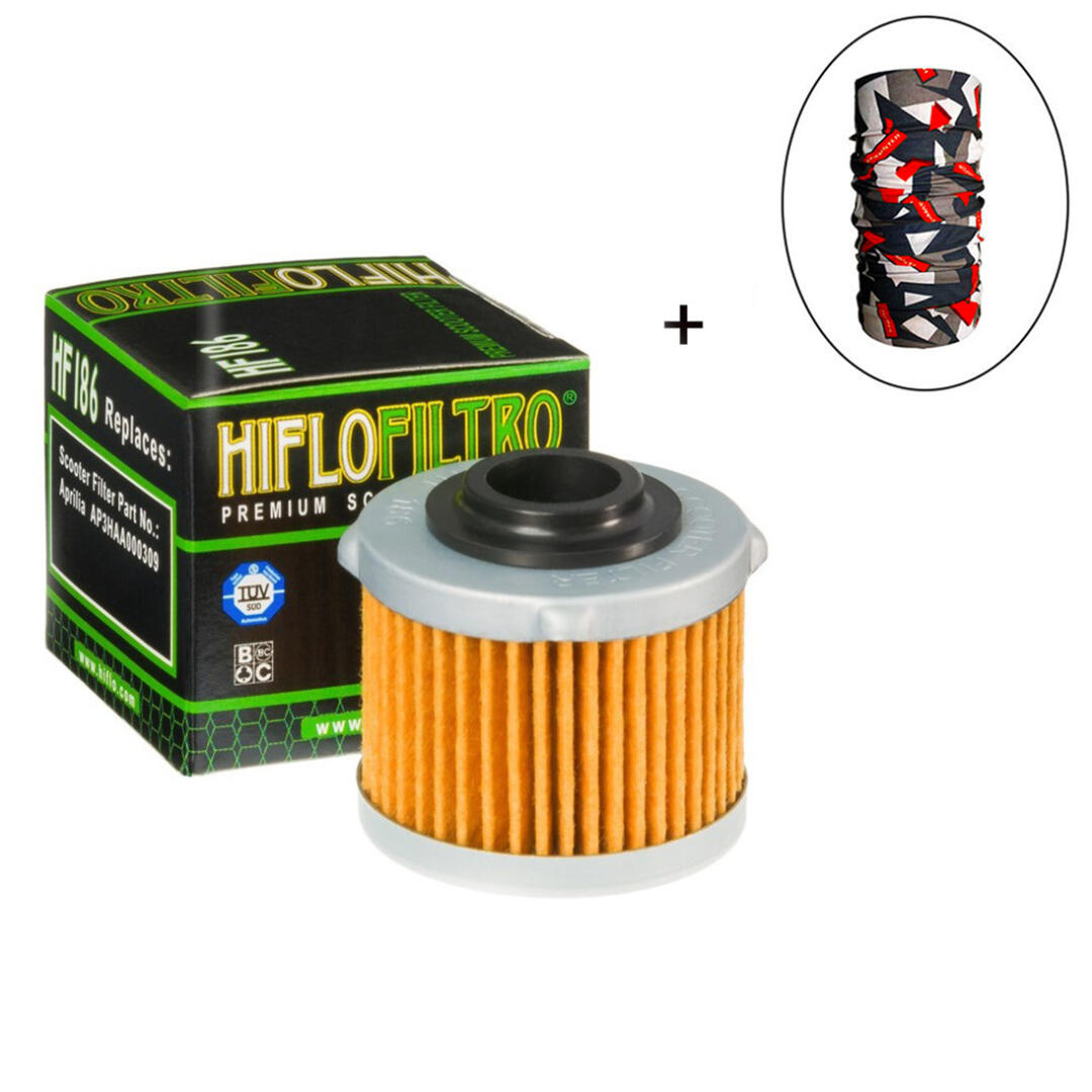 Hiflo Filtro HİFLO HF 186 YAĞ FİLTRESİ + Knmaster Bandana Hediyeli (STOK SORARAK ALINIZ)
