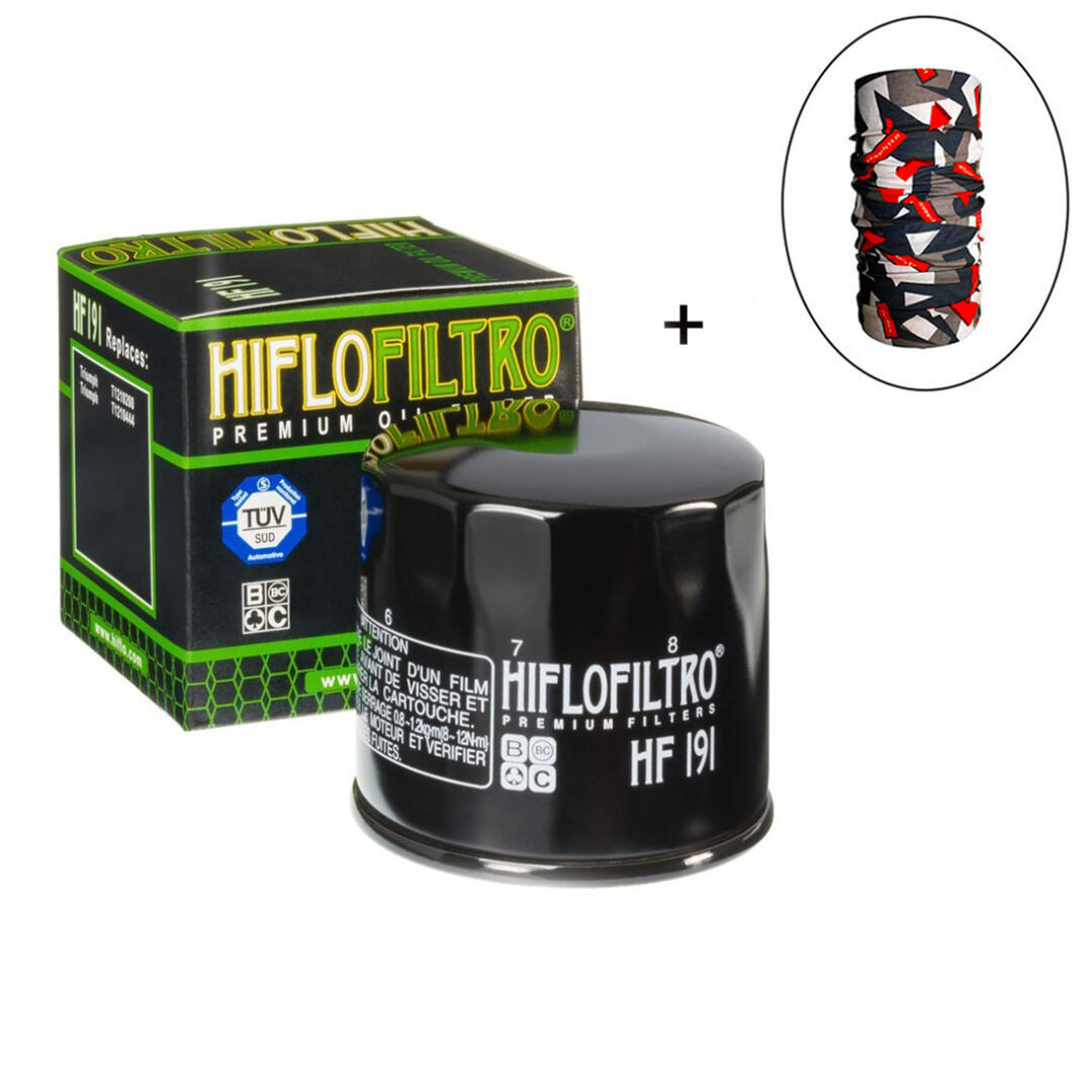 Hiflo Filtro HİFLO HF 191 YAĞ FİLTRESİ + Knmaster Bandana Hediyeli (STOK SORARAK ALINIZ)