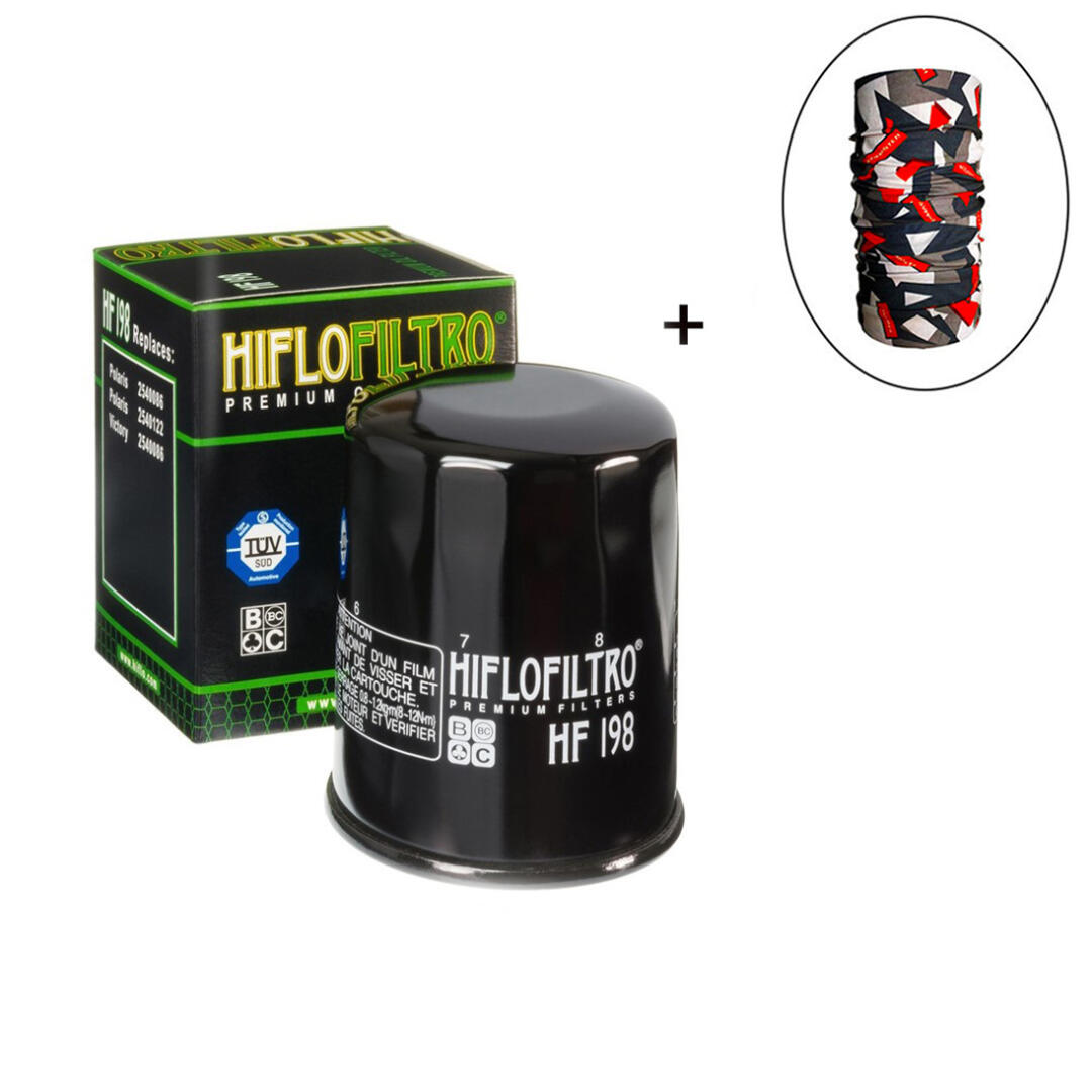 Hiflo Filtro HİFLO HF 198 YAĞ FİLTRESİ + Knmaster Bandana Hediyeli (STOK SORARAK ALINIZ)