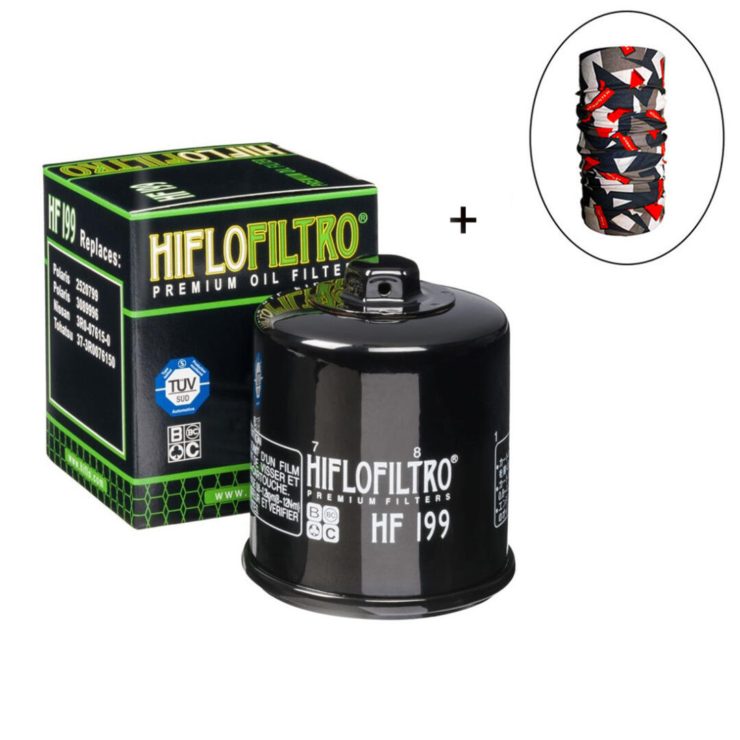 Hiflo Filtro HİFLO HF 199 YAĞ FİLTRESİ + Knmaster Bandana Hediyeli (STOK SORARAK ALINIZ)