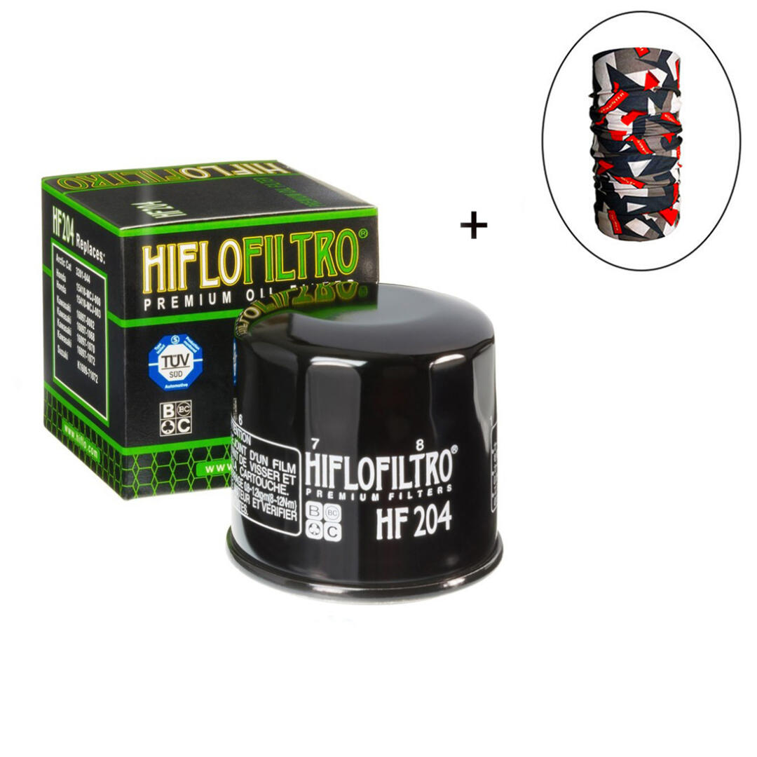 Hiflo Filtro HİFLO HF 204 YAĞ FİLTRESİ + Knmaster Bandana Hediyeli (STOK SORARAK ALINIZ)