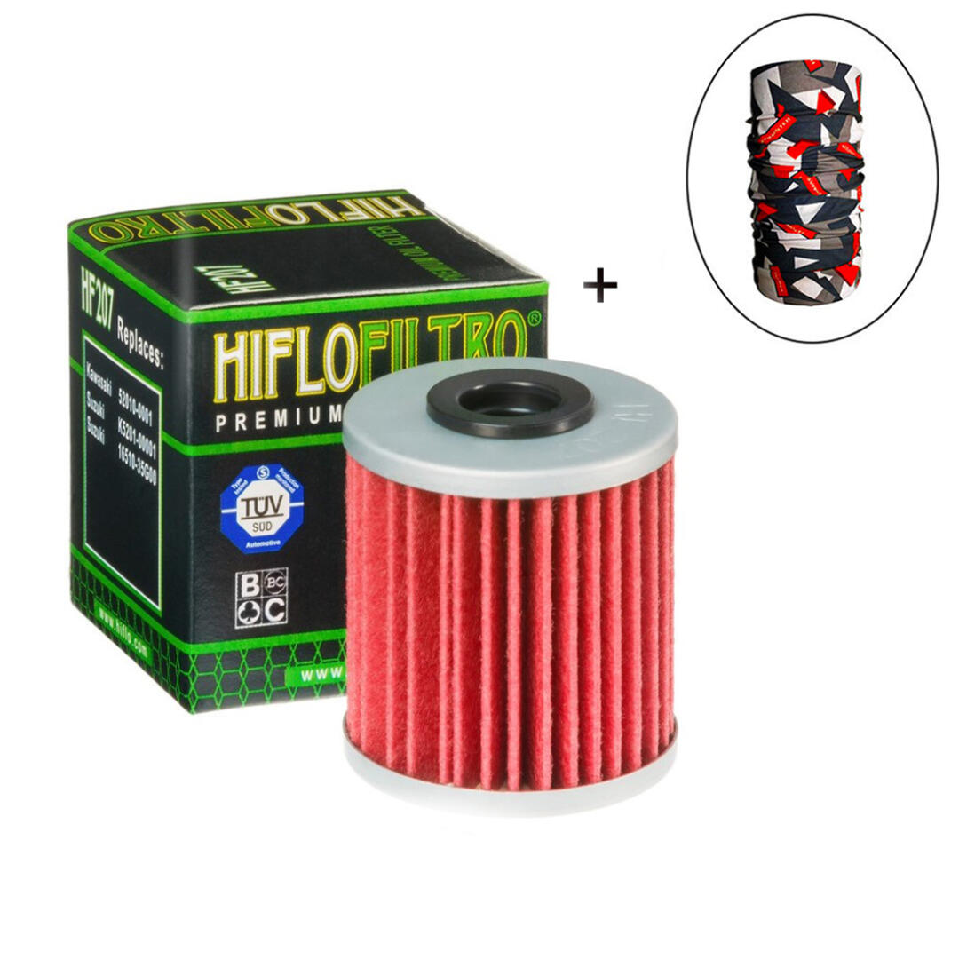 Hiflo Filtro HİFLO HF 207 YAĞ FİLTRESİ + Knmaster Bandana Hediyeli (STOK SORARAK ALINIZ)