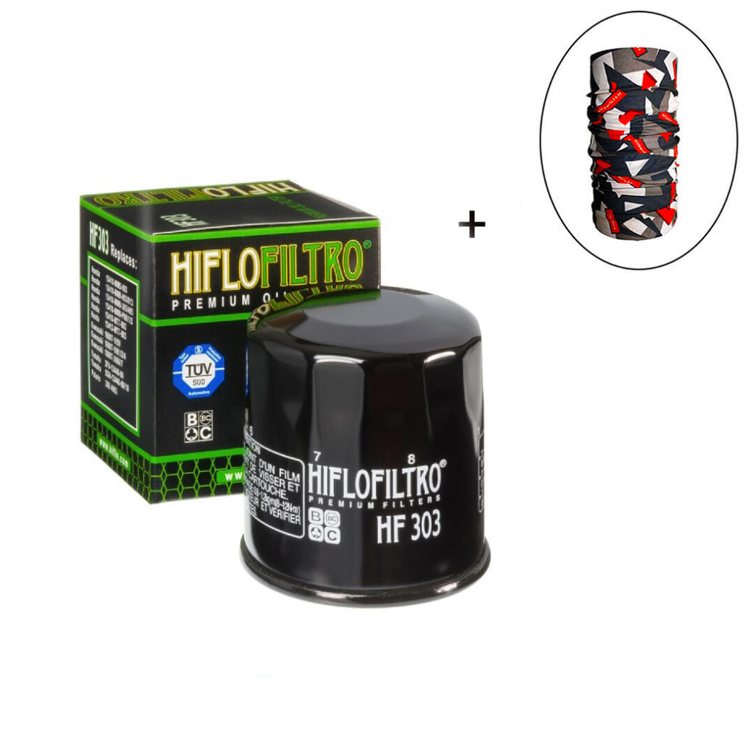 Hiflo Filtro HİFLO HF 303 YAĞ FİLTRESİ + Knmaster Bandana Hediyeli (STOK SORARAK ALINIZ)