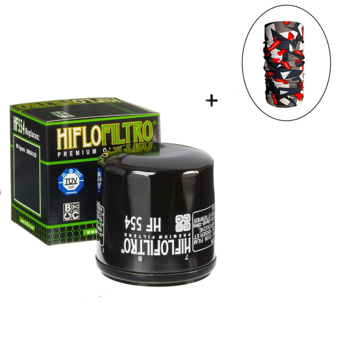Hiflo Filtro HİFLO HF 554 YAĞ FİLTRESİ + Knmaster Bandana Hediyeli (STOK SORARAK ALINIZ)