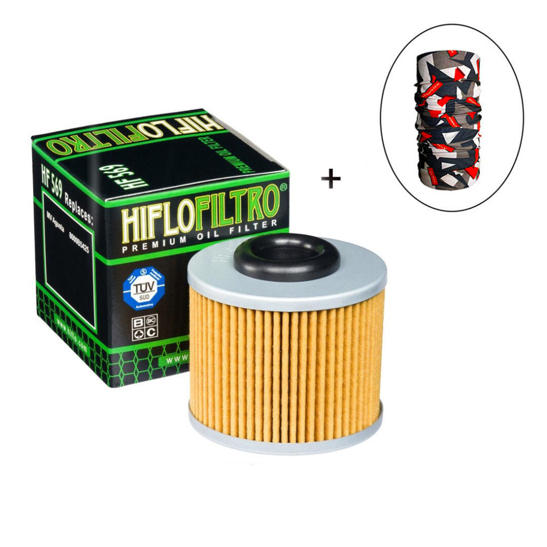 Hiflo Filtro HİFLO HF 569 YAĞ FİLTRESİ + Knmaster Bandana Hediyeli (STOK SORARAK ALINIZ)