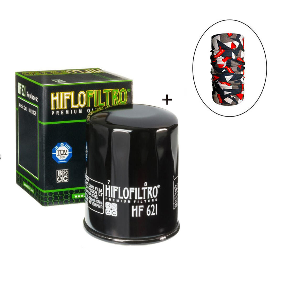 Hiflo Filtro HİFLO HF 621 YAĞ FİLTRESİ + Knmaster Bandana Hediyeli (STOK SORARAK ALINIZ)