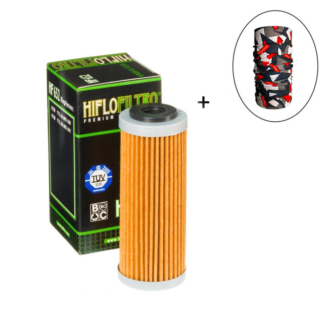 Hiflo Filtro HİFLO HF 652 YAĞ FİLTRESİ + Knmaster Bandana Hediyeli (STOK SORARAK ALINIZ)