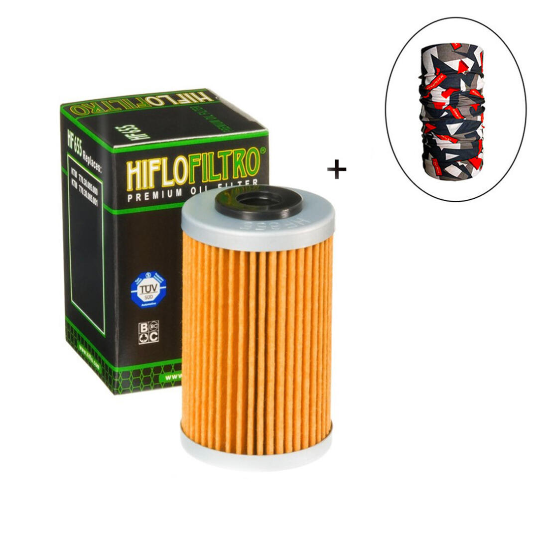 Hiflo Filtro HİFLO HF 655 YAĞ FİLTRESİ + Knmaster Bandana Hediyeli (STOK SORARAK ALINIZ)
