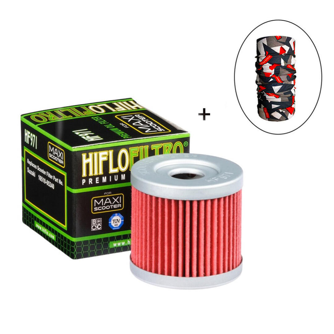 Hiflo Filtro HİFLO HF 971 YAĞ FİLTRESİ + Knmaster Bandana Hediyeli (STOK SORARAK ALINIZ)