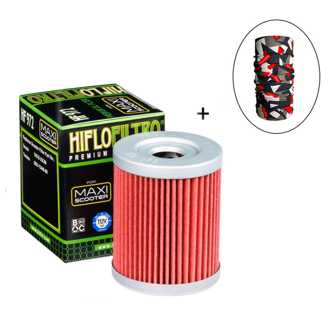 Hiflo Filtro HİFLO HF 972 YAĞ FİLTRESİ + Knmaster Bandana Hediyeli (STOK SORARAK ALINIZ)