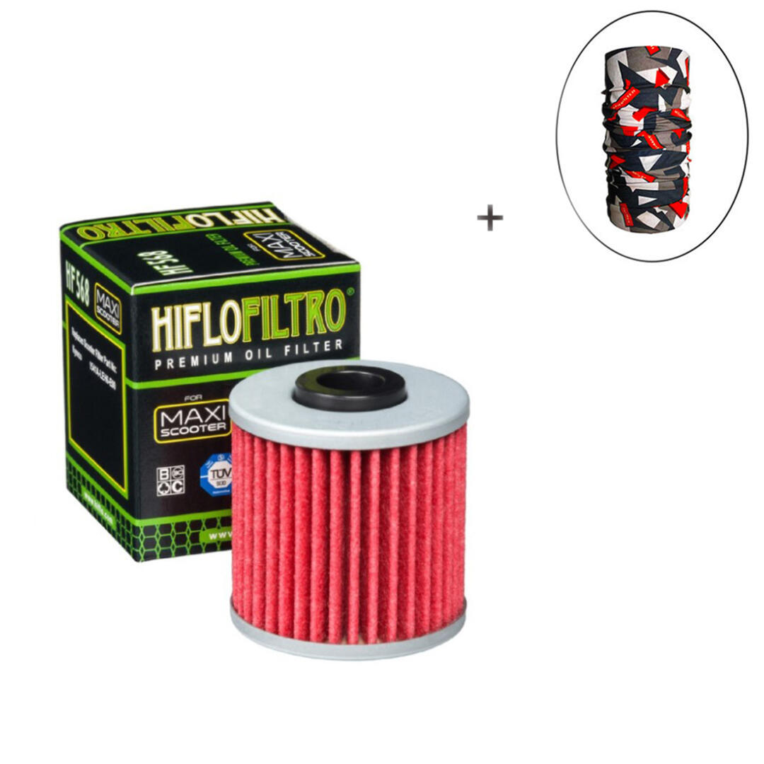 Hiflo Filtro HİFLO HF 568 YAĞ FİLTRESİ + Knmaster Bandana Hediyeli (STOK SORARAK ALINIZ)