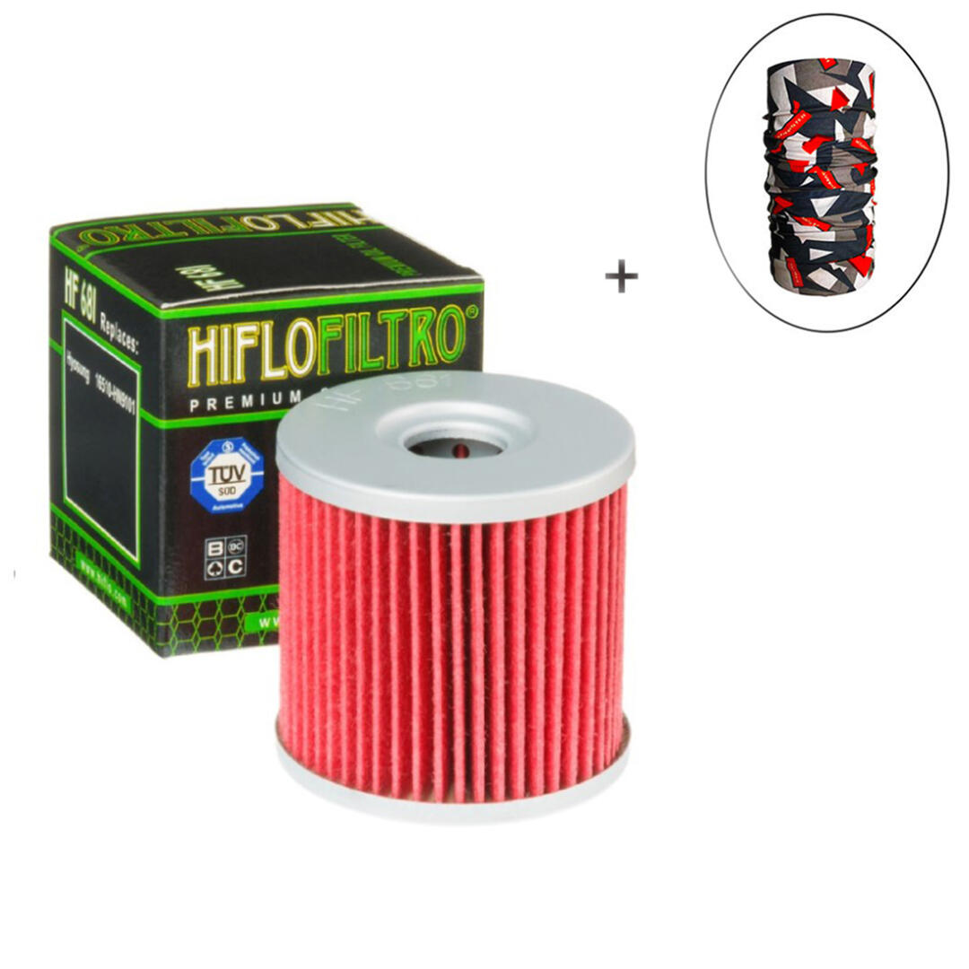 Hiflo Filtro HİFLO HF 681 YAĞ FİLTRESİ + Knmaster Bandana Hediyeli (STOK SORARAK ALINIZ)
