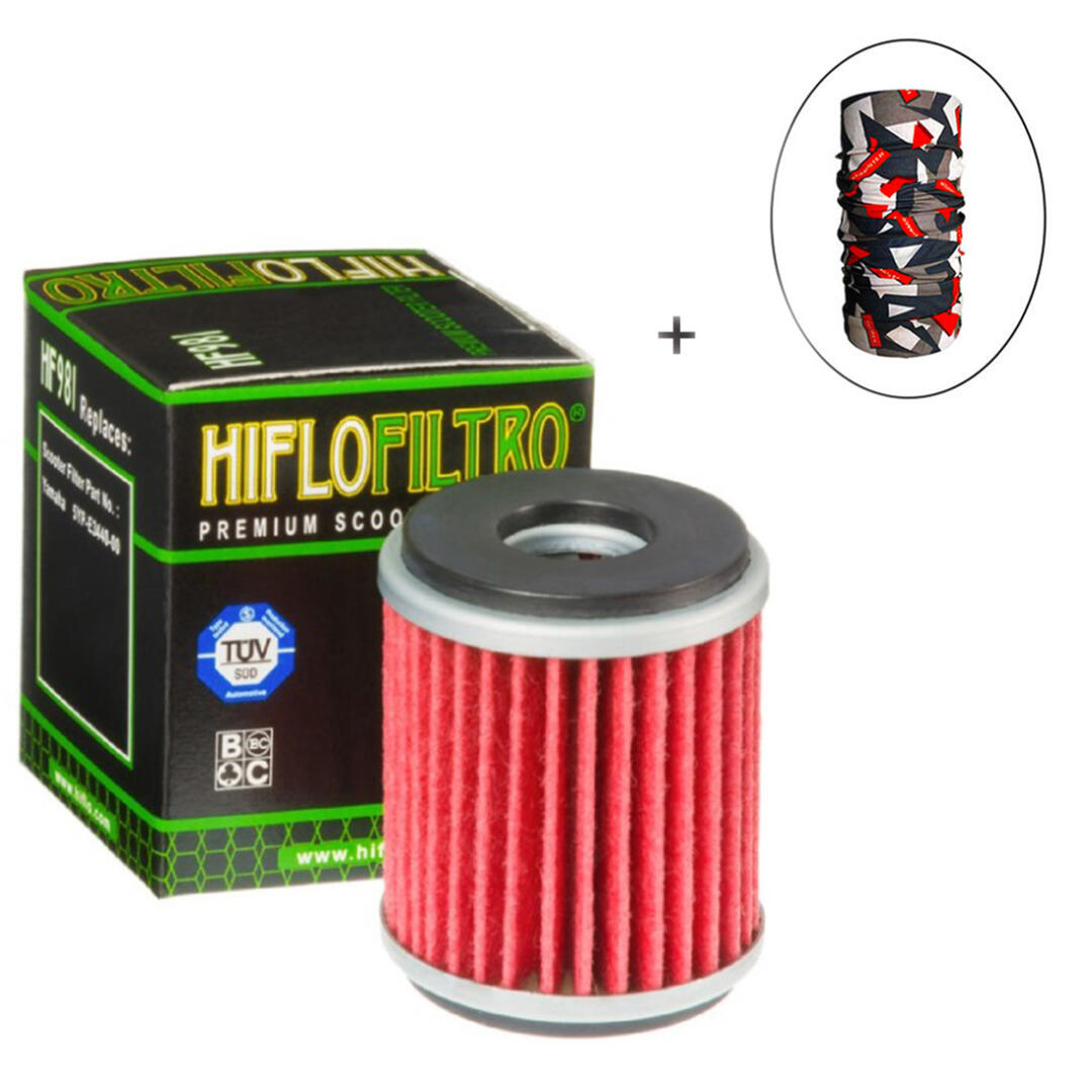 Hiflo Filtro HİFLO HF 981 YAĞ FİLTRESİ + Knmaster Bandana Hediyeli (STOK SORARAK ALINIZ)