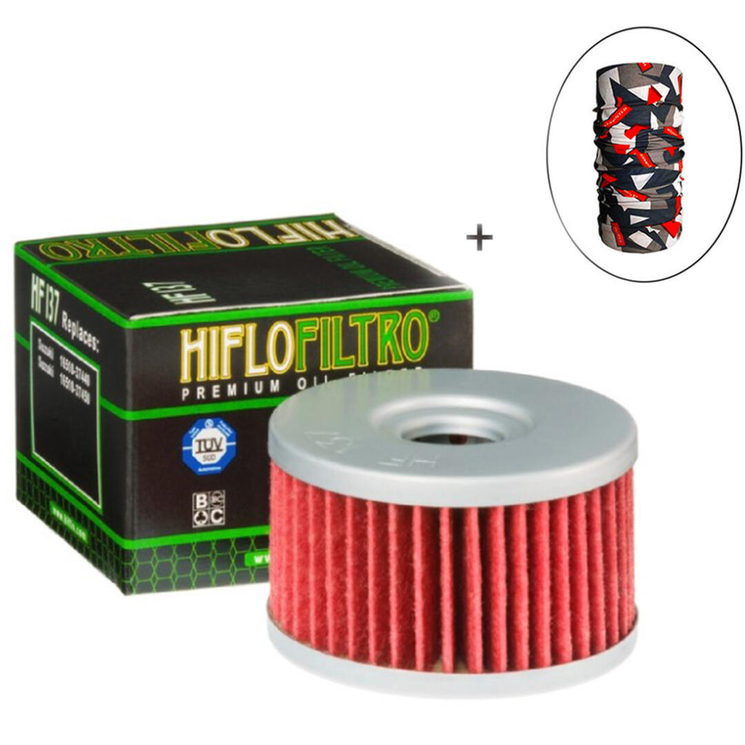 Hiflo Filtro HİFLO HF 137 YAĞ FİLTRESİ + Knmaster Bandana Hediyeli (STOK SORARAK ALINIZ)