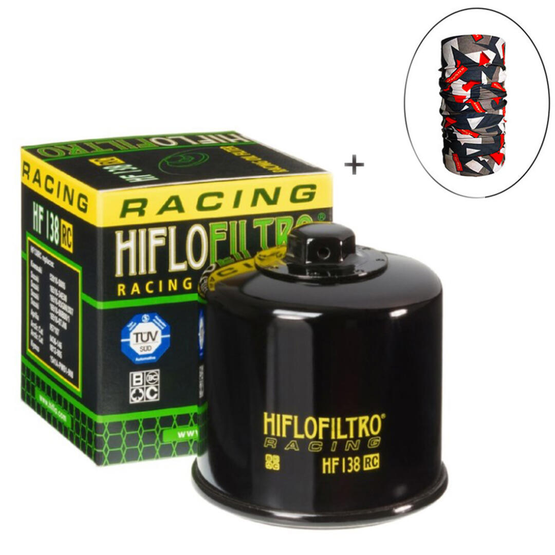 Hiflo Filtro HİFLO HF 138RC YAĞ FİLTRESİ + Knmaster Bandana Hediyeli (STOK SORARAK ALINIZ)