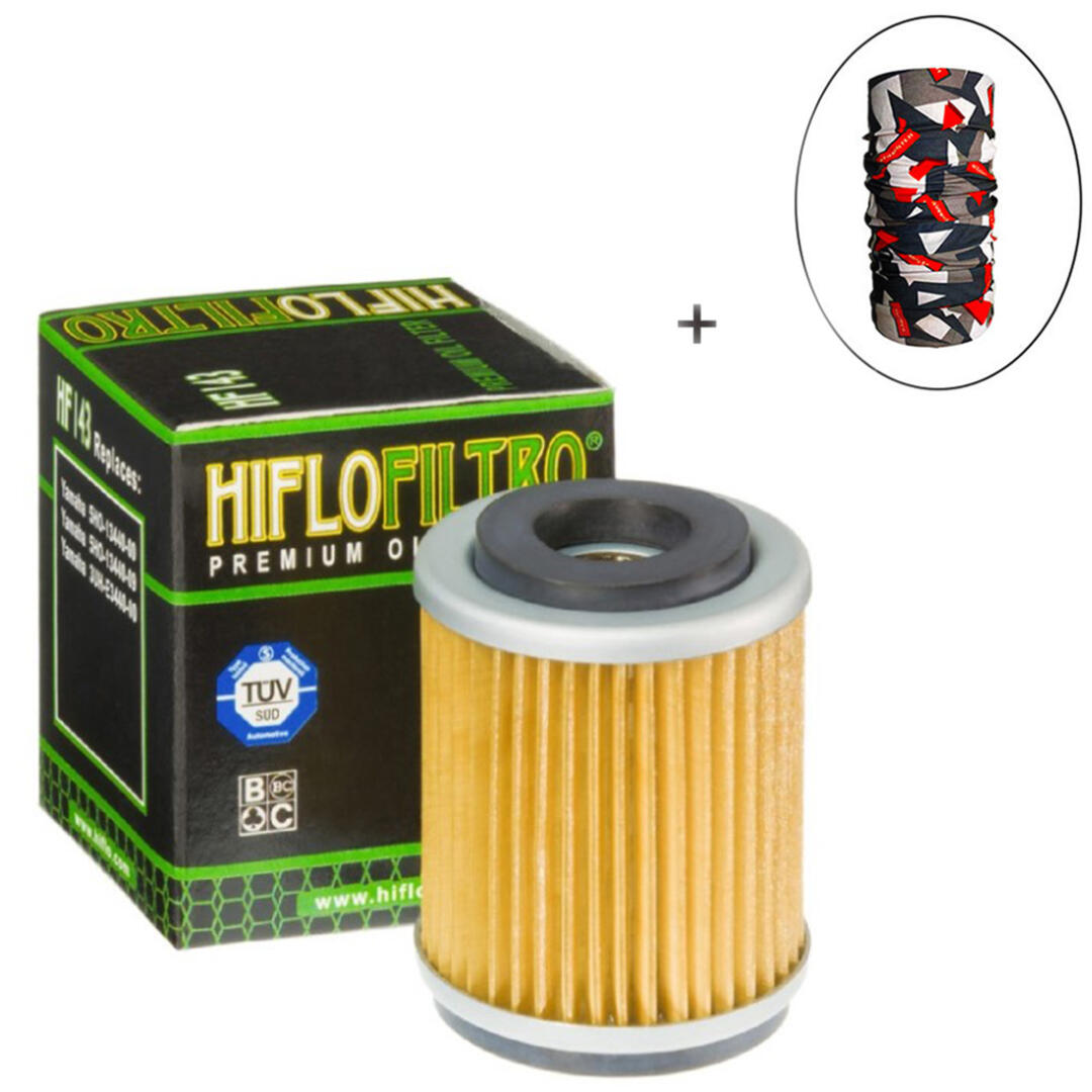 Hiflo Filtro HİFLO HF 143 YAĞ FİLTRESİ + Knmaster Bandana Hediyeli (STOK SORARAK ALINIZ)