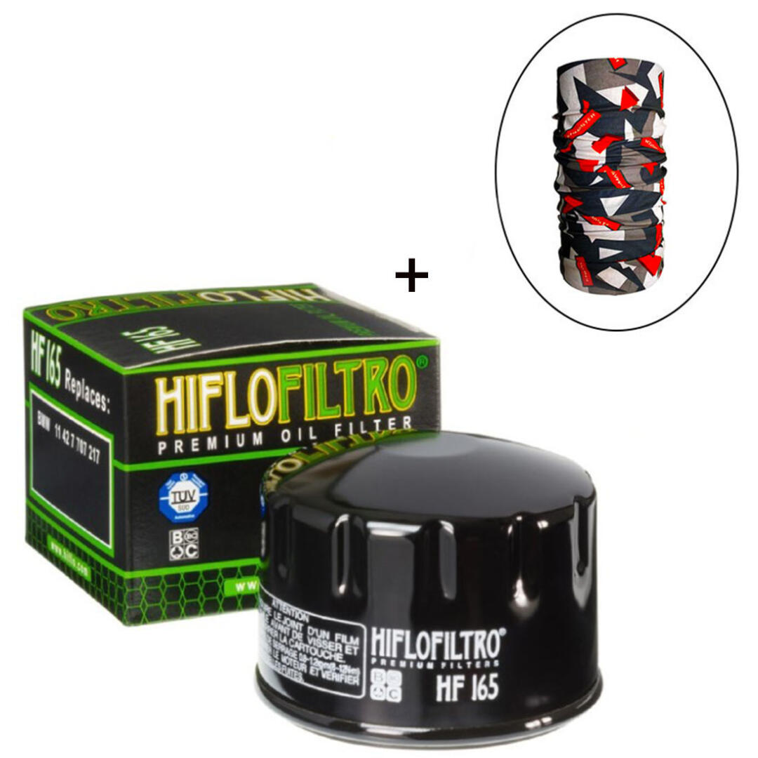 Hiflo Filtro HİFLO HF 165 YAĞ FİLTRESİ + Knmaster Bandana Hediyeli (STOK SORARAK ALINIZ)