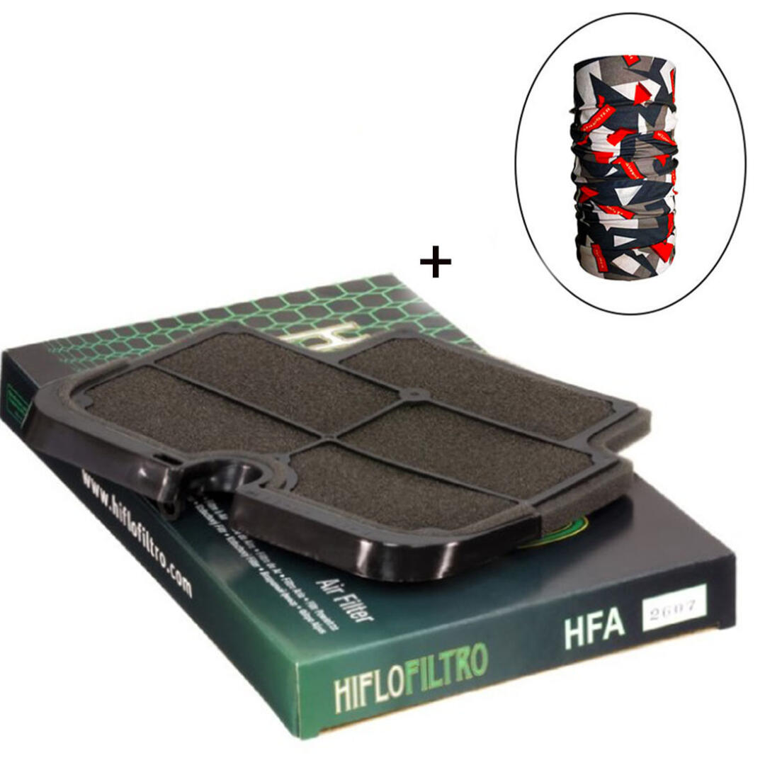 Hiflo Filtro HİFLO HFA 2607 HAVA FİLTRESİ + Knmaster Bandana Hediyeli (STOK SORARAK ALINIZ)