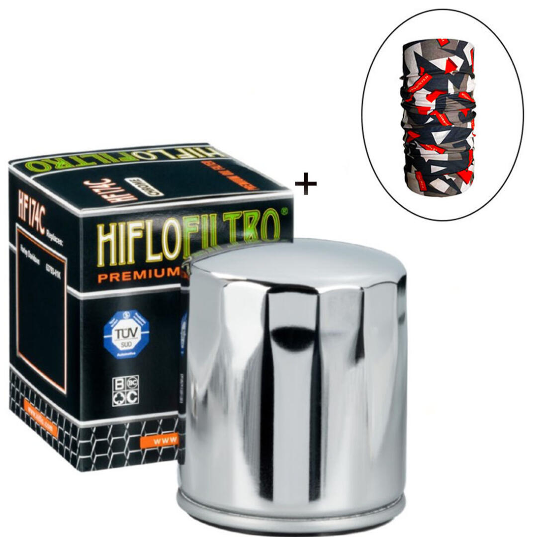 Hiflo Filtro HİFLO HF 174C YAĞ FİLTRESİ + Knmaster Bandana Hediyeli (STOK SORARAK ALINIZ)