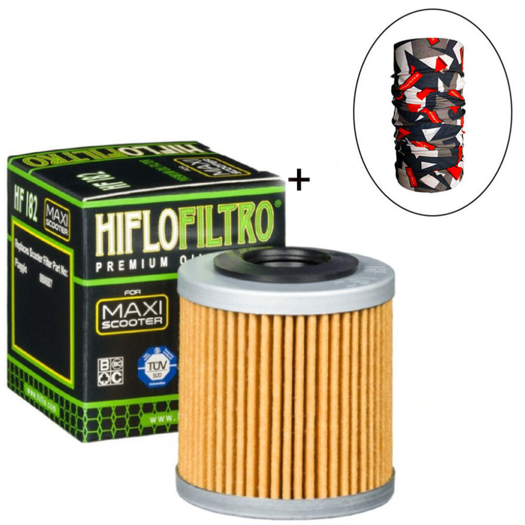 Hiflo Filtro HİFLO HF 182 YAĞ FİLTRESİ + Knmaster Bandana Hediyeli (STOK SORARAK ALINIZ)