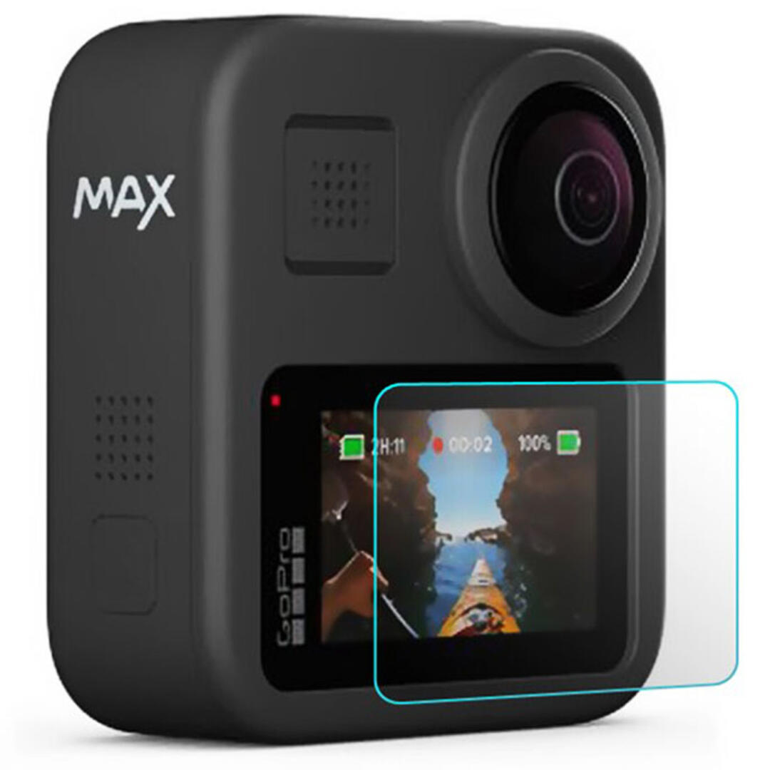 KNMASTER GoPro Max 360 Action Uyumlu Temperli Cam Ekran Koruyucu Film