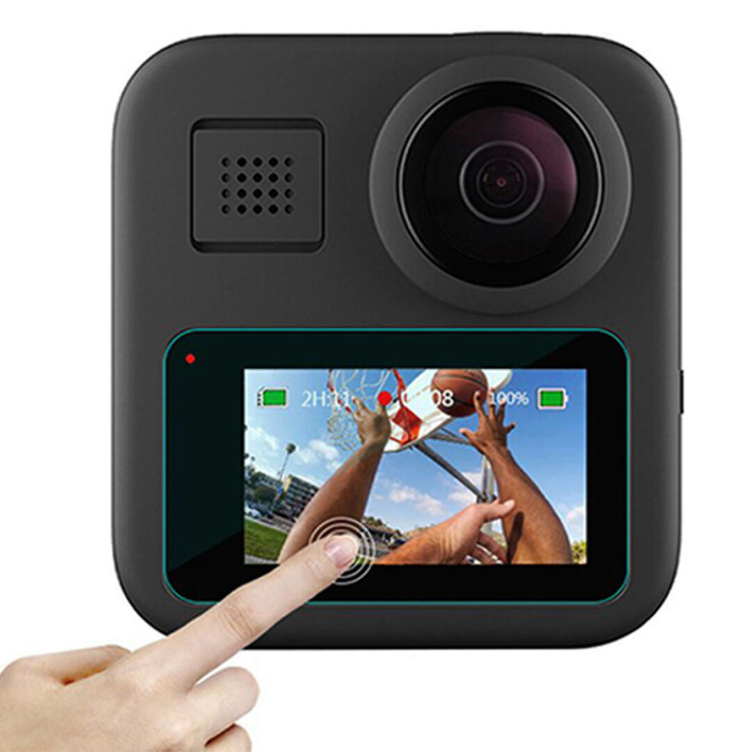 KNMASTER GoPro Max 360 Action Uyumlu Temperli Cam Ekran Koruyucu Film