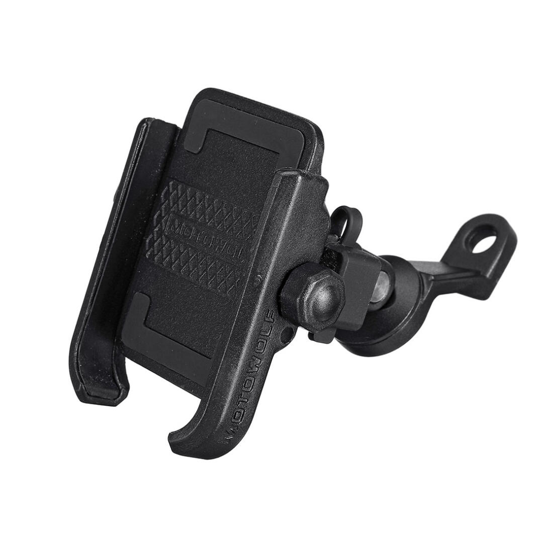 Motowolf Alüminyum Gövde Usb Şarj Soketli Ayna Bağlantılı Motosiklet Bisiklet Telefon Tutucu