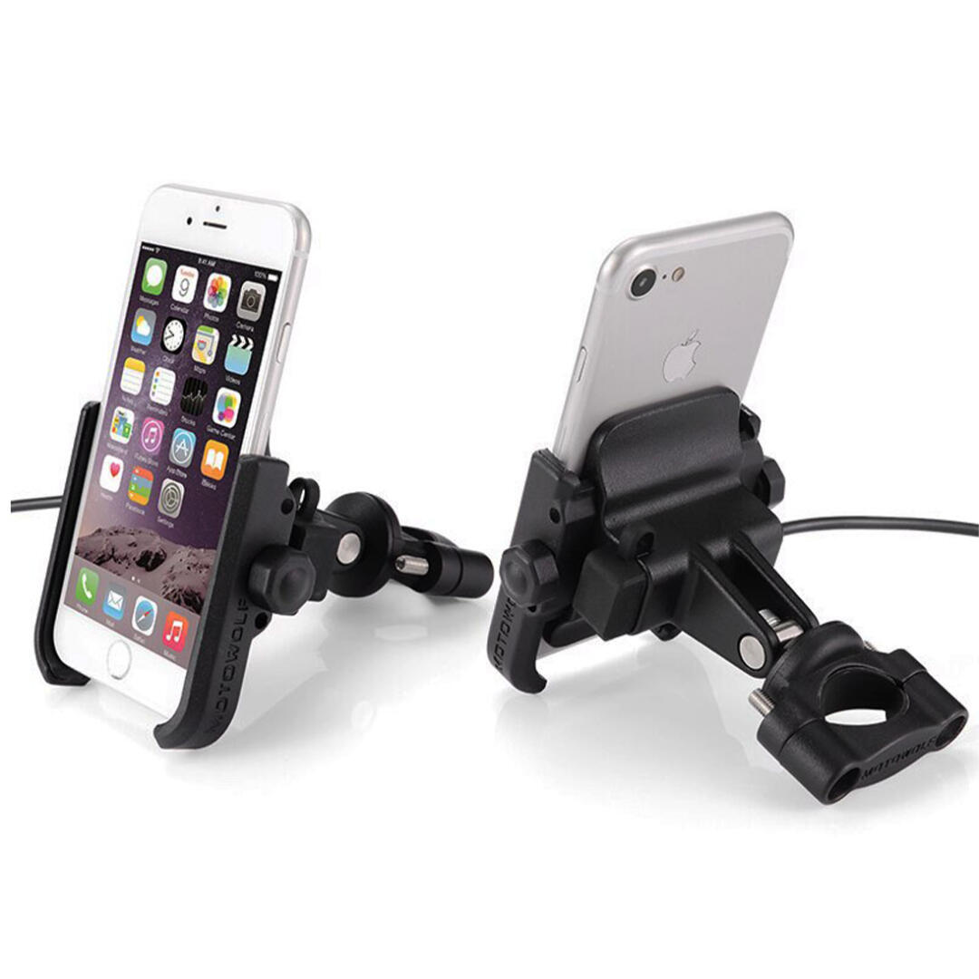 Motowolf Motowolf Alüminyum Gövde Usb Şarj Soketli Gidon Bağlantılı Motosiklet Bisiklet Telefon Tutucu